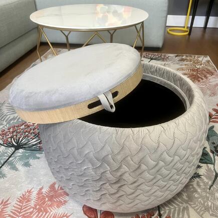 Stool/ Table - pearl gray
