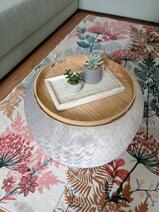 Stool/ Table - pearl gray