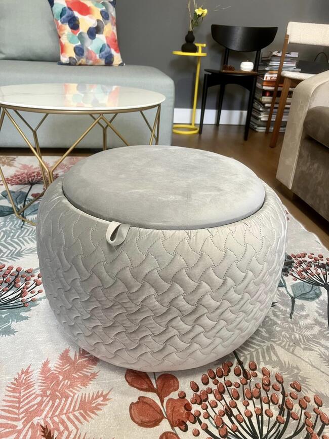 Stool/ Table - pearl gray
