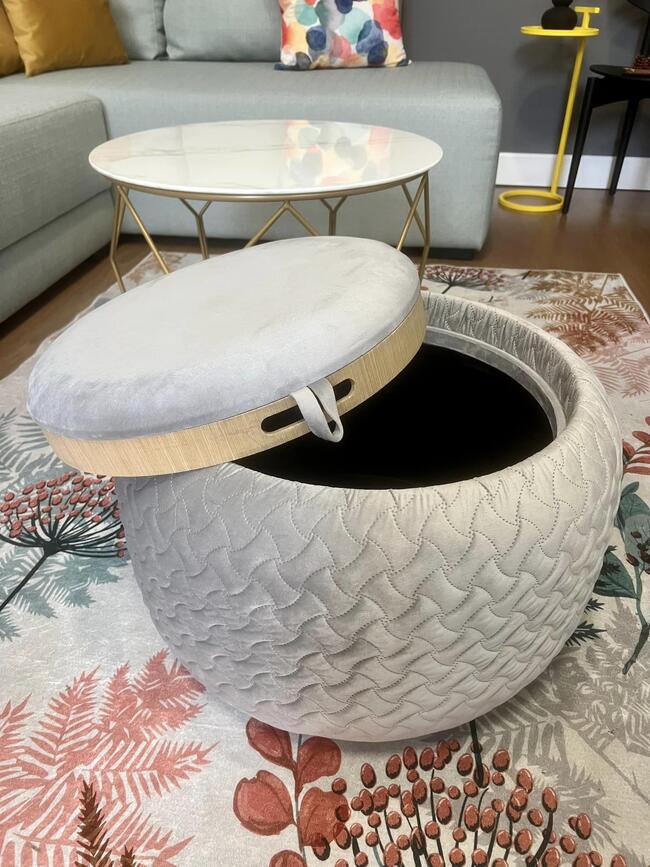 Stool/ Table - pearl gray