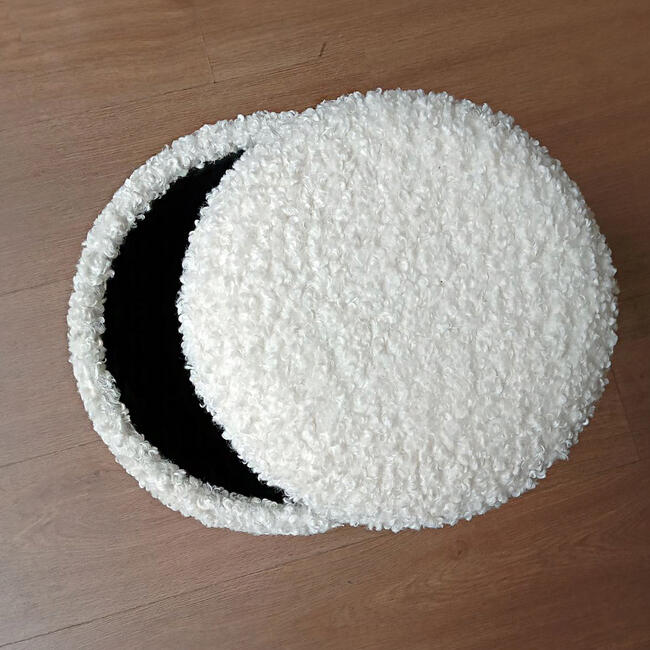 Stool / Container - white boucle