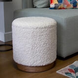 Stool / Container - white boucle